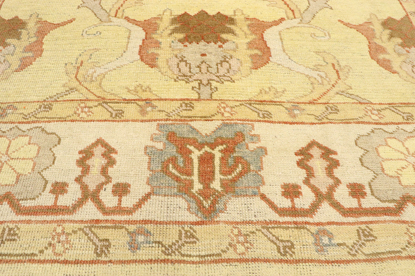 9 x 13 Vintage Indian Oushak Rug 77478