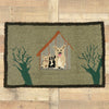 2 x 3 Vintage American Hooked Rug 77486