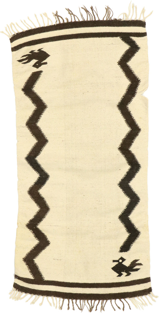 2 x 4 Vintage Mexican Zapotec Rug 77487