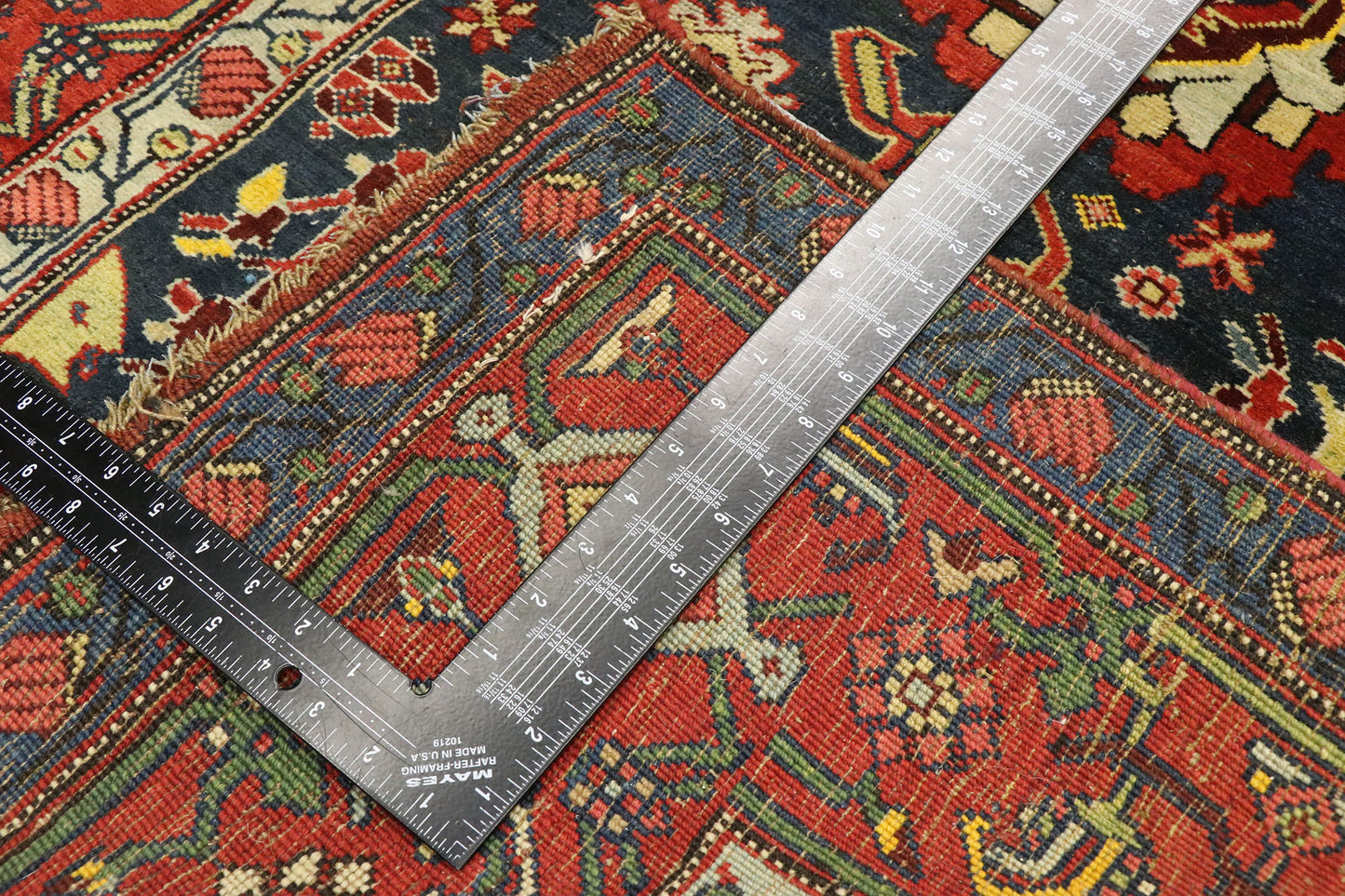 4 x 17 Antique Persian Bijar Runner 77495