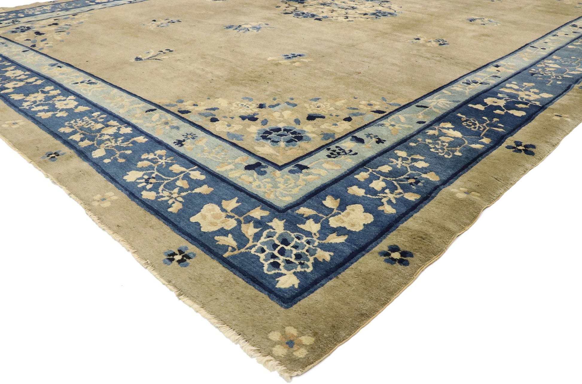 9 x 12 Distressed Antique Chinese Rug 77510
