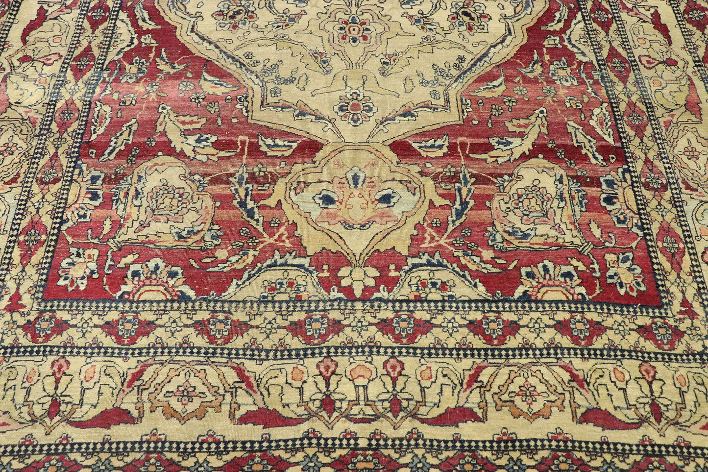 4 x 6 Distressed Antique Persian Kerman Rug 77515