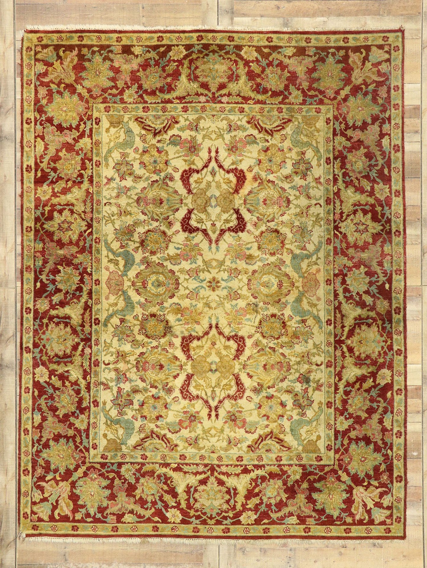 8 x 10 Vintage Indian Rug 77517