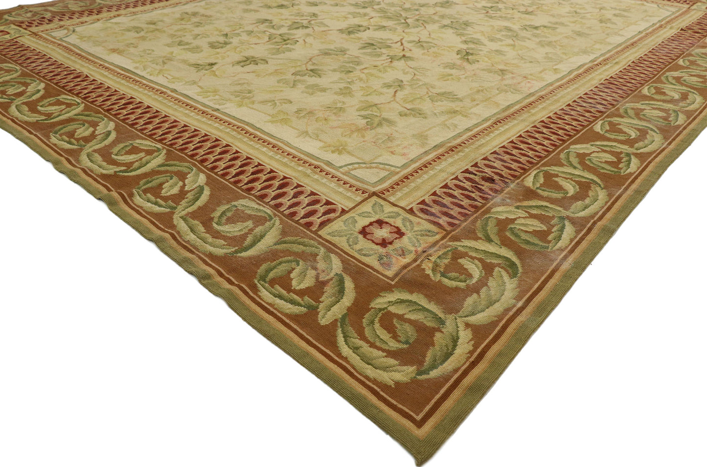 9 x 11 Vintage Needlepoint Aubusson Style Rug 77523