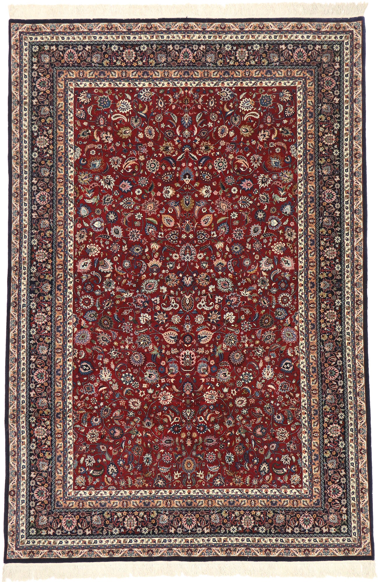 6 x 9 Vintage Chinese Wool and Silk Rug 77526