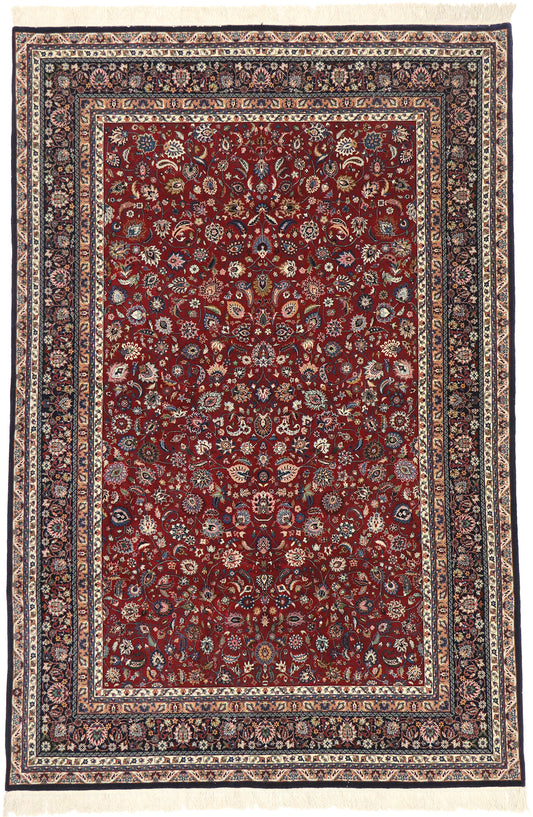 6 x 9 Vintage Chinese Wool and Silk Rug 77526