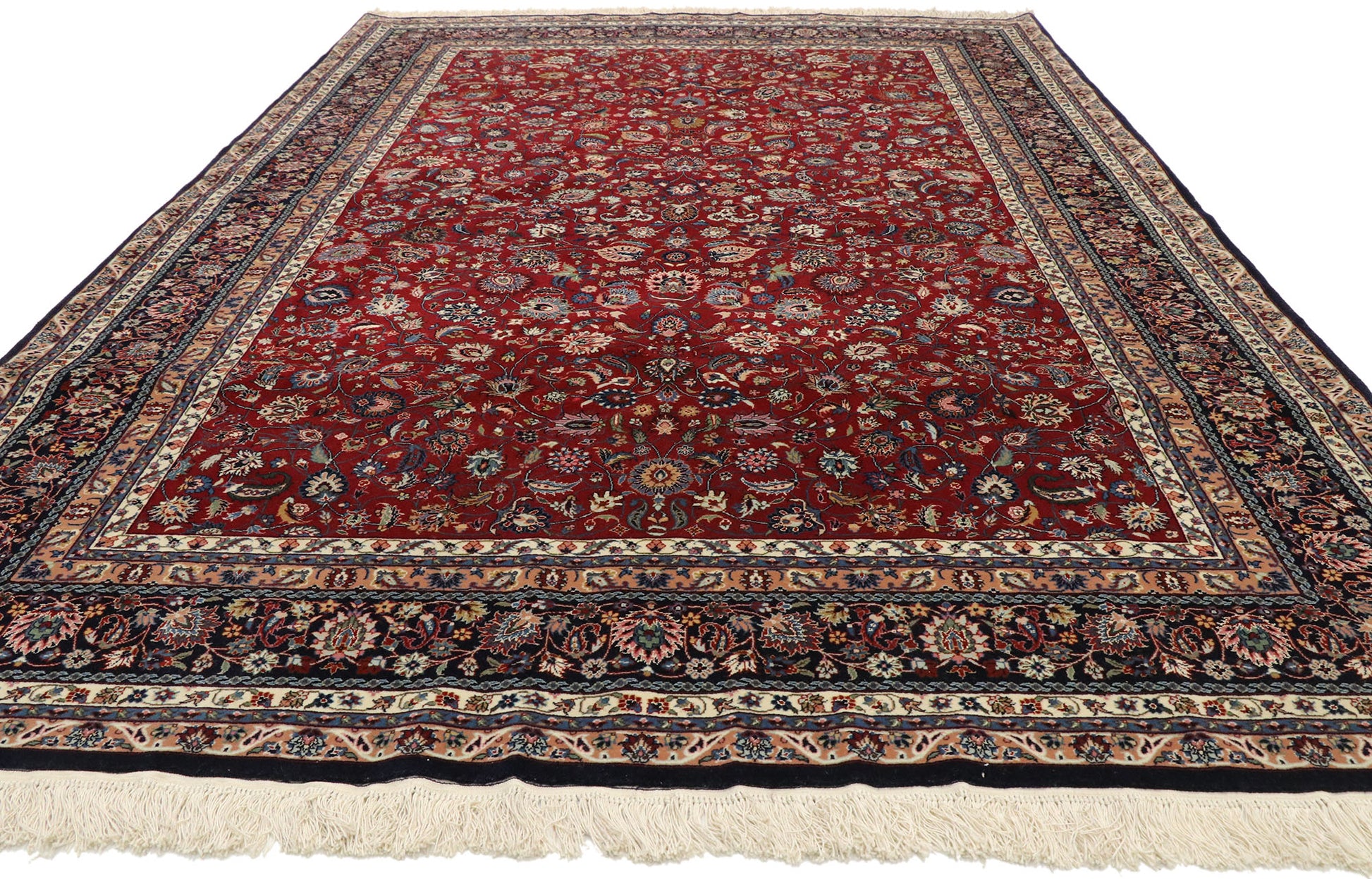 6 x 9 Vintage Chinese Wool and Silk Rug 77526