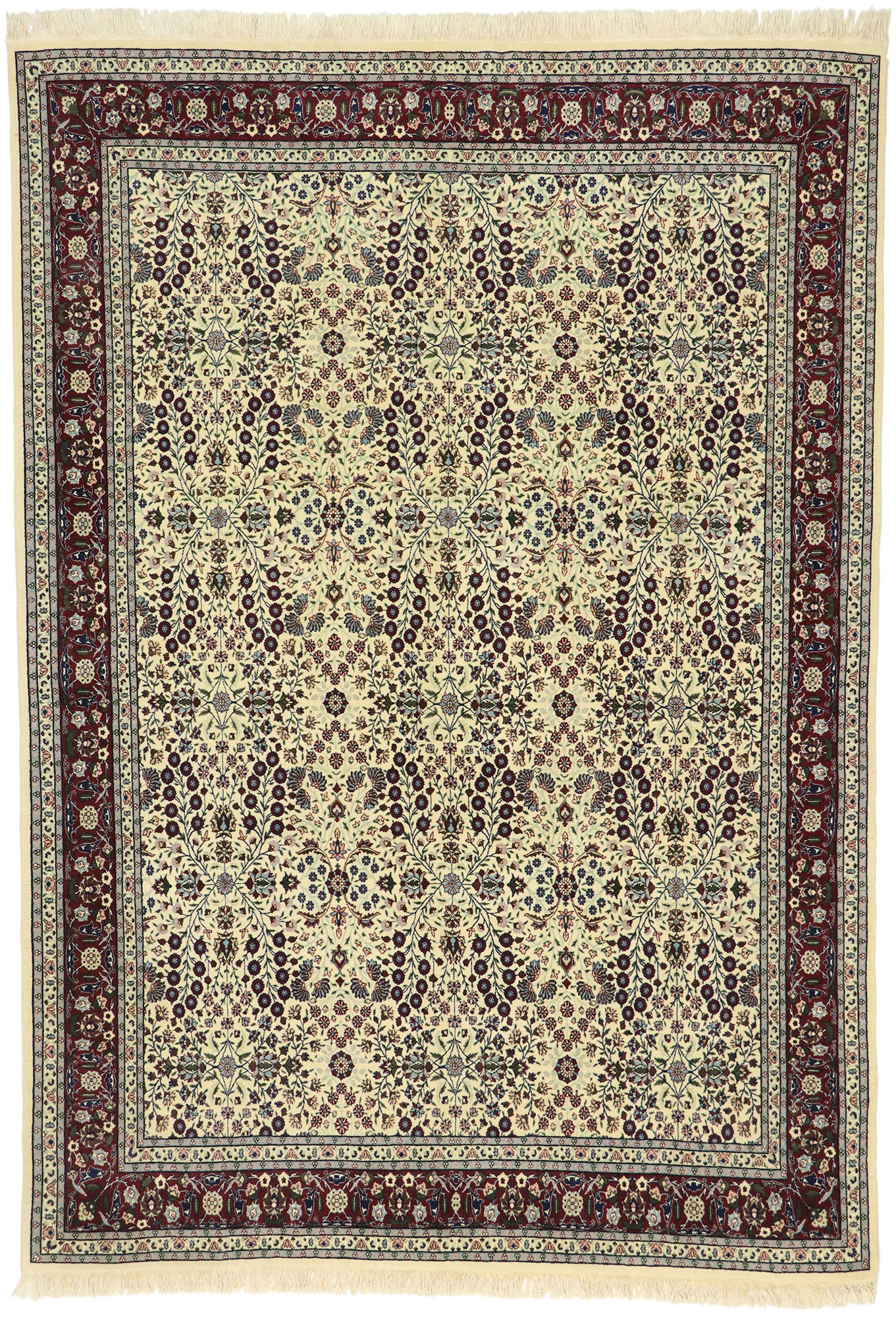 8 x 11 Vintage Turkish Harker Millefleur Rug 77534