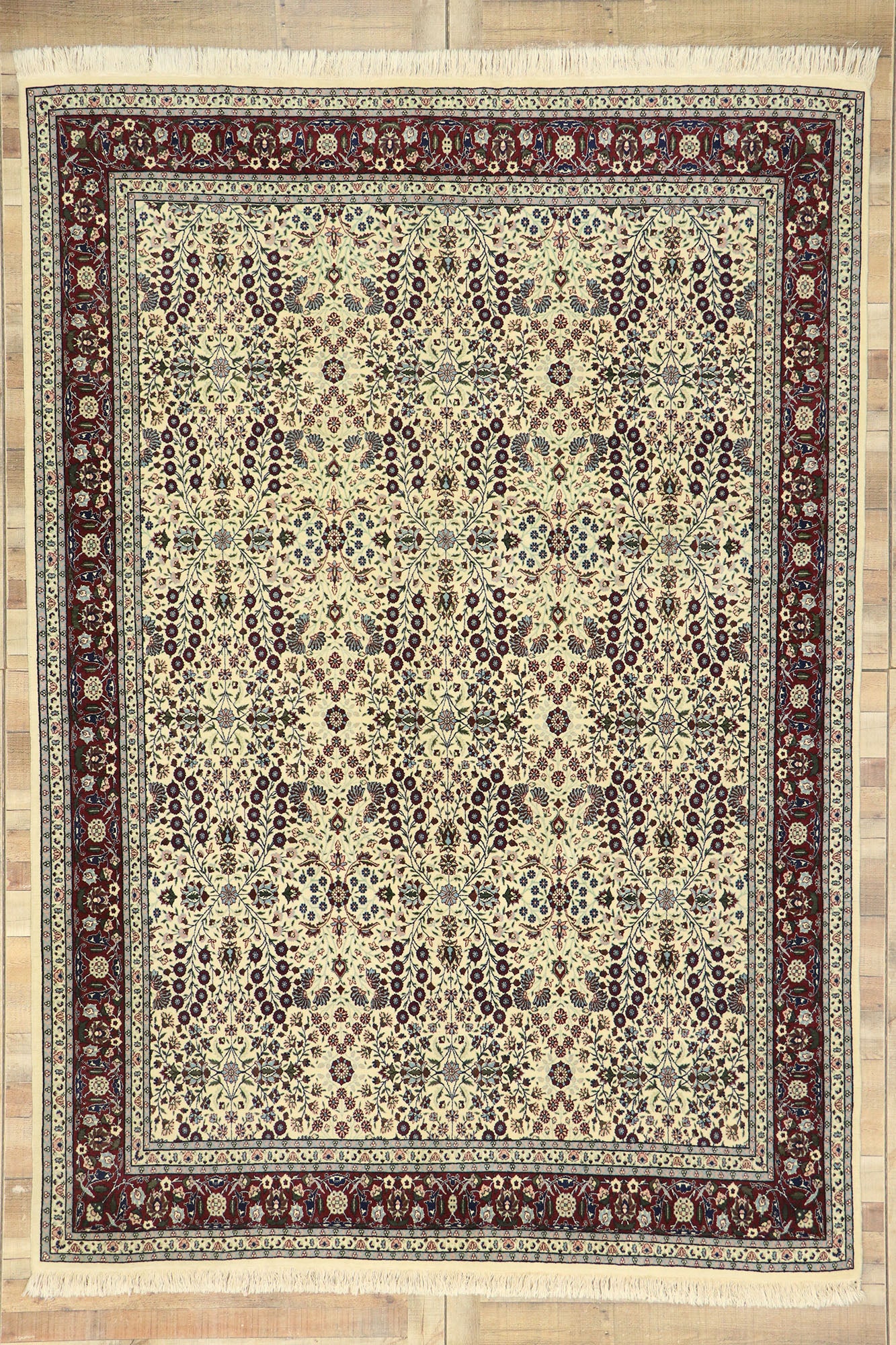 8 x 11 Vintage Turkish Harker Millefleur Rug 77534
