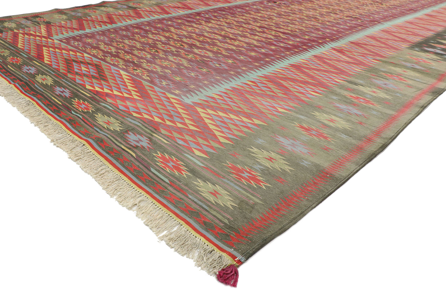 10 x 21 Vintage Indian Dhurrie Rug 77540