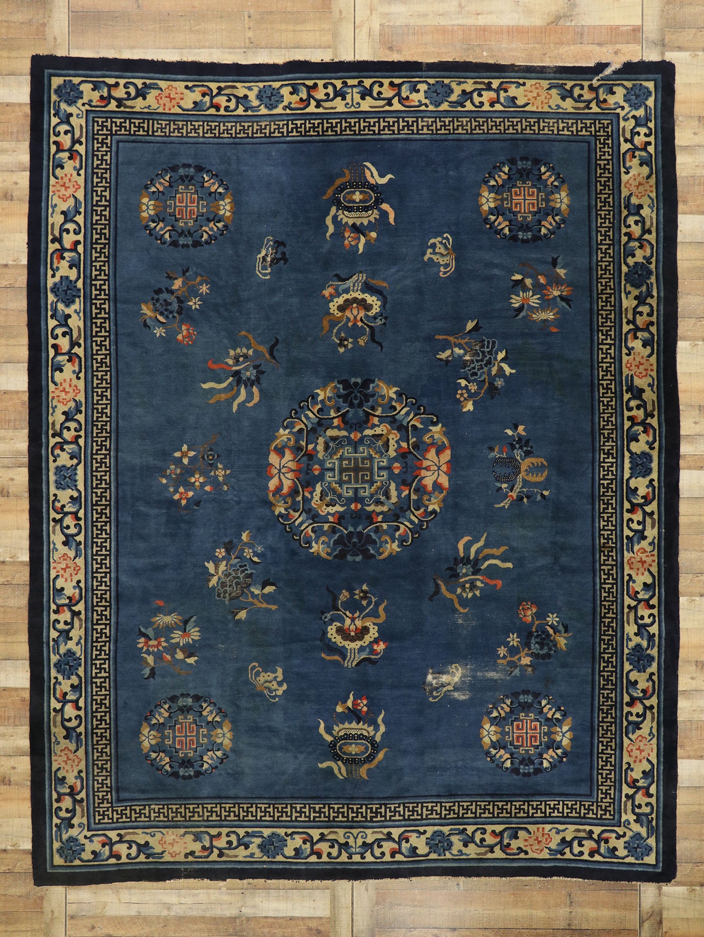 9 x 11 Antique Chinese Peking Rug 77544
