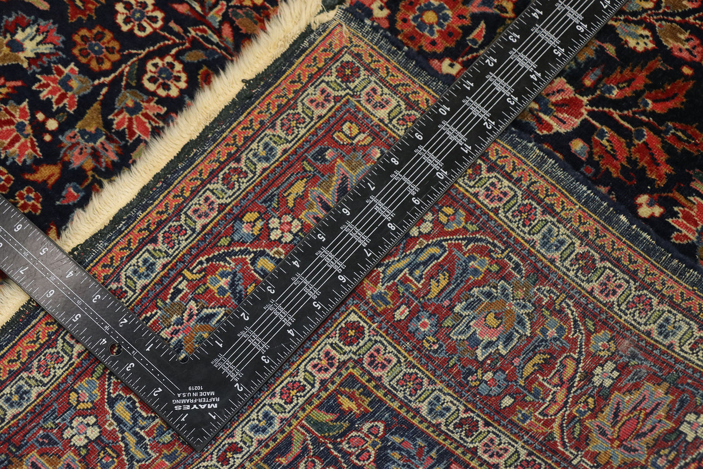 4 x 5 Antique Persian Kashan Vase Prayer Rug 77549