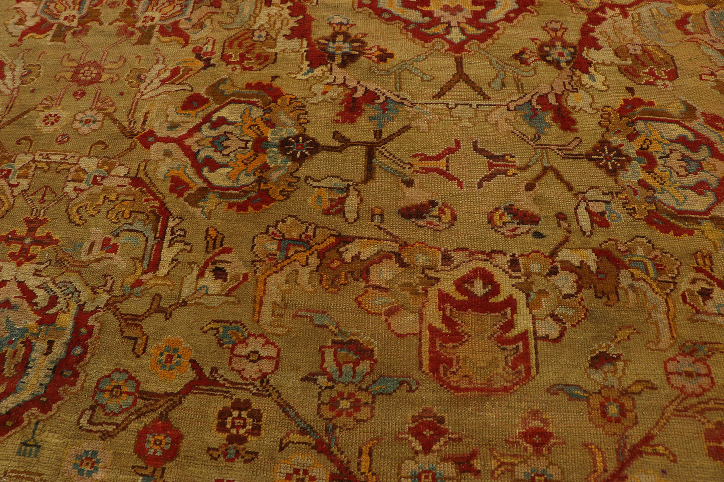 12 x 17 Antique Turkish Oushak Rug 77550