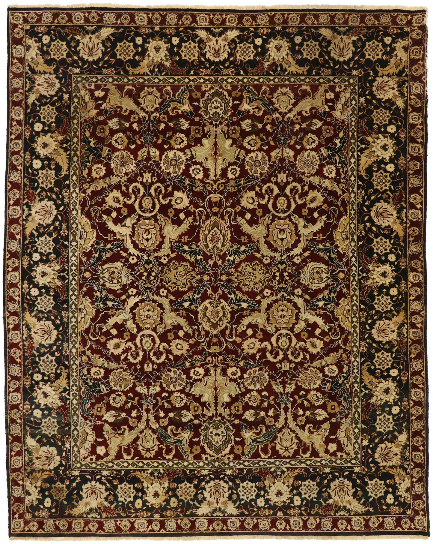 8 x 10 Traditional Vintage Indian Rug 77554