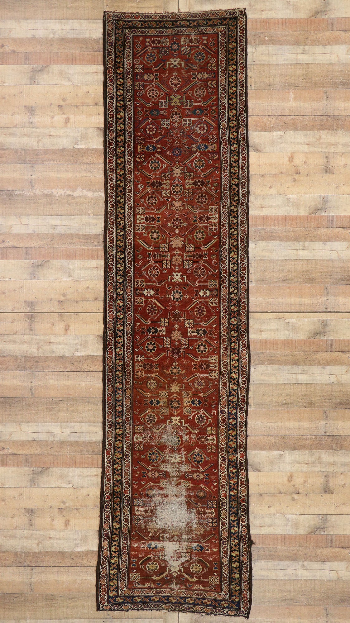 3 x 12 Antique Persian Mahal Rug 77555