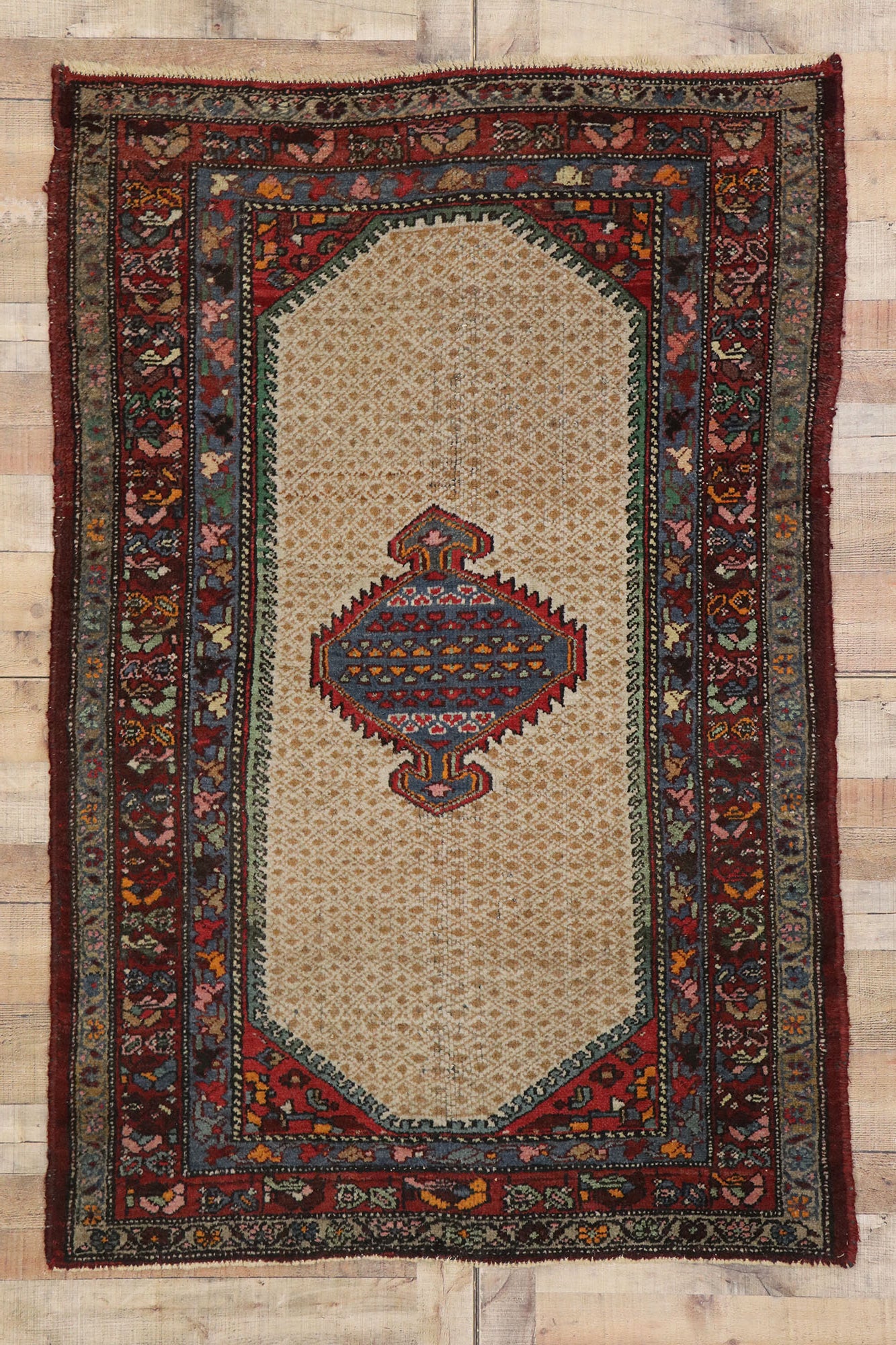 4 x 6 Antique Persian Hamadan Rug 77568