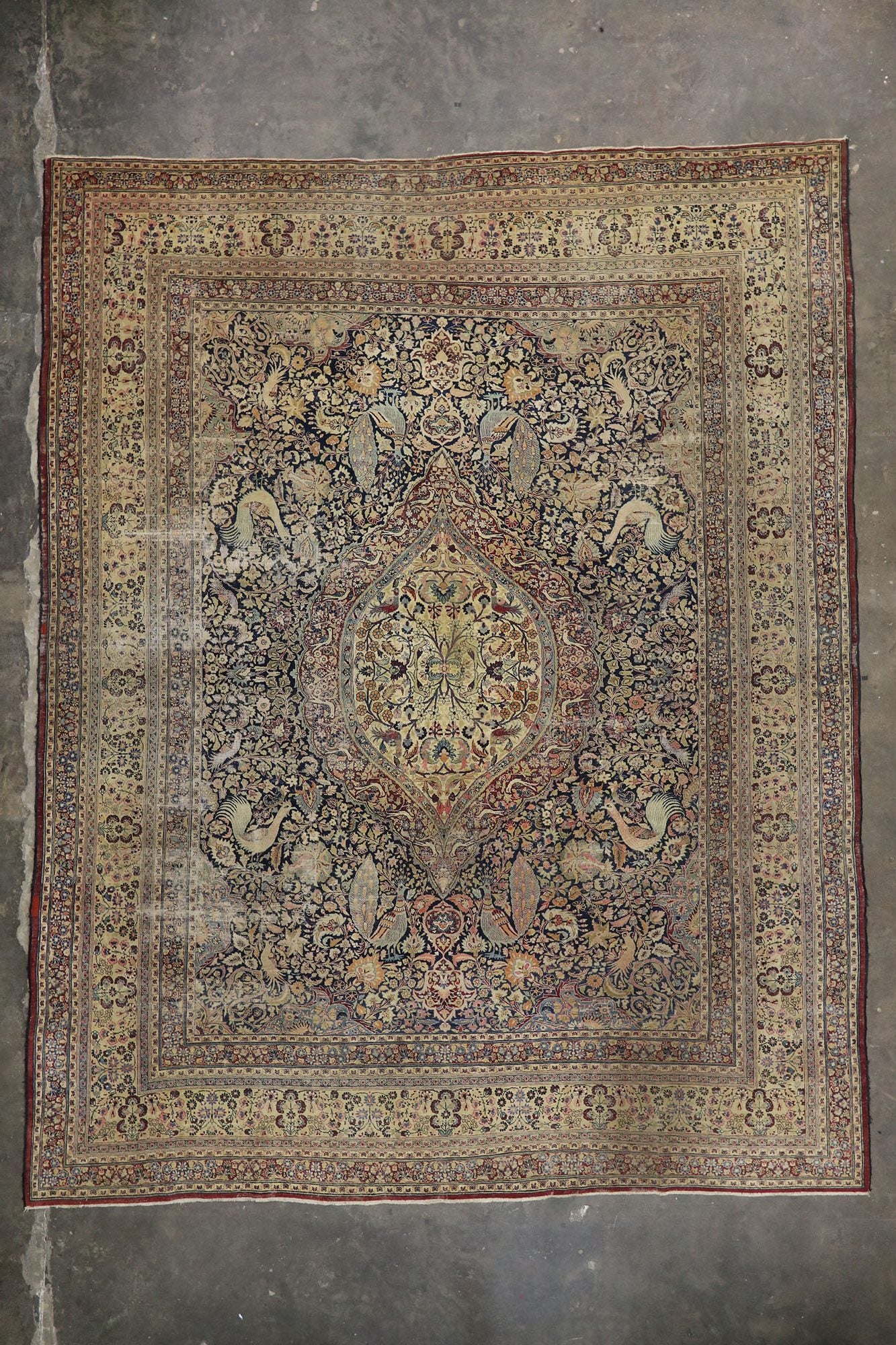 12 x 15 Antique Persian Mashhad Rug 77569