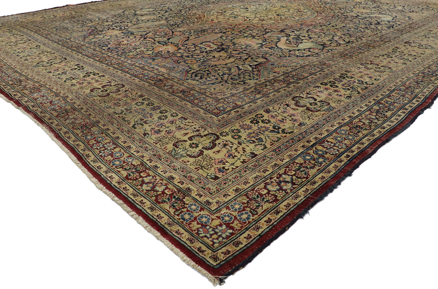 12 x 15 Antique Persian Mashhad Rug 77569