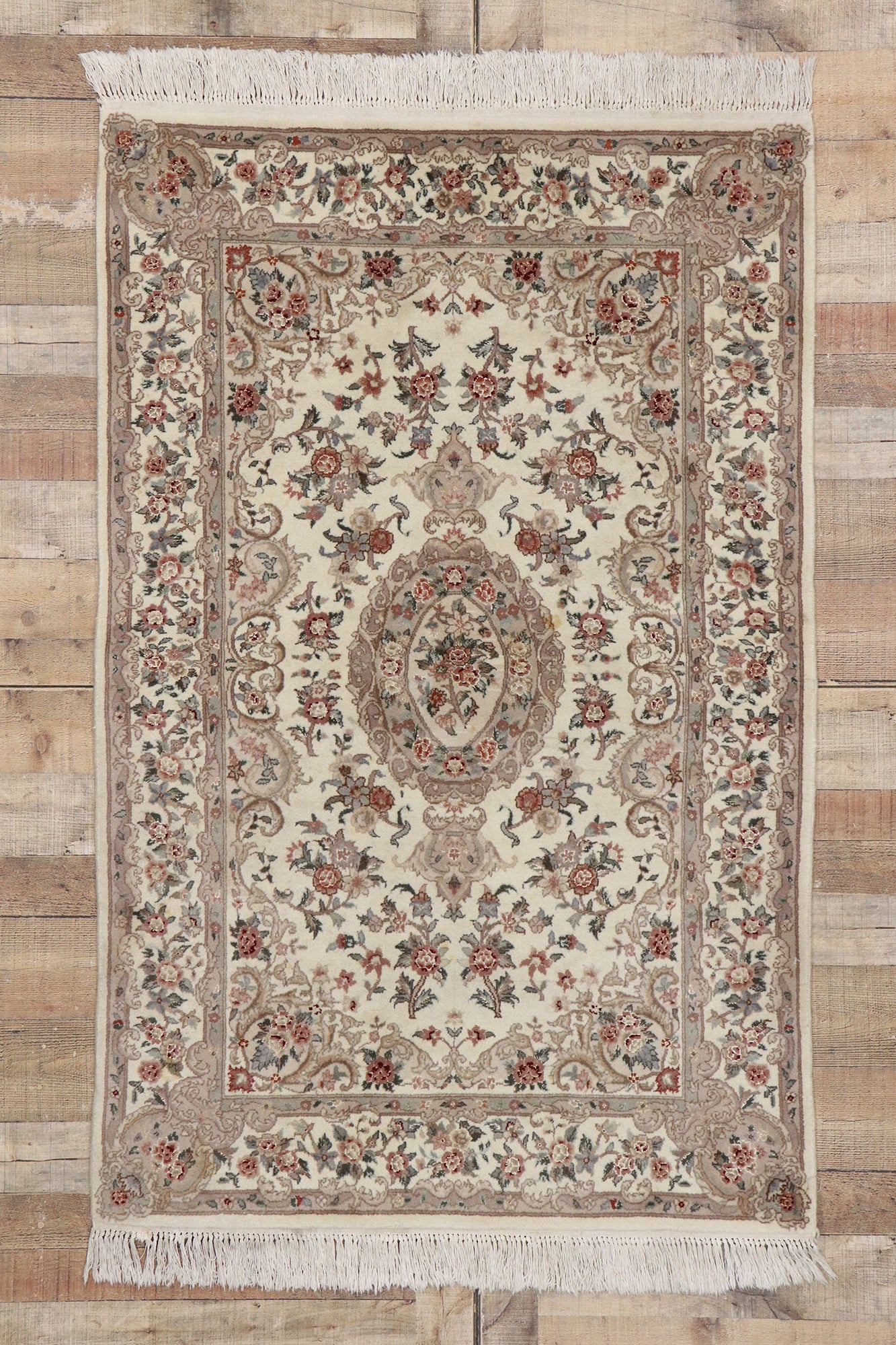 4 x 6 Vintage Chinese Tabriz Rug 77570