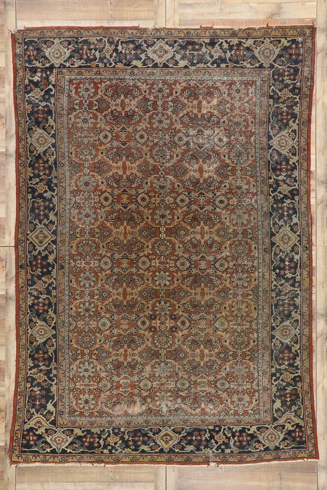 8 x 12 Antique Persian Mahal Rug 77572
