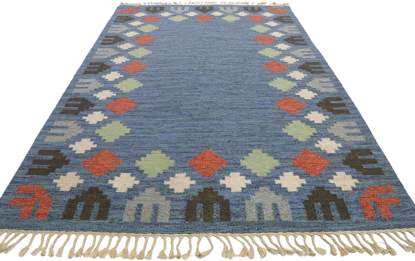5 x 9 Vintage Swedish Kilim Rug 77574