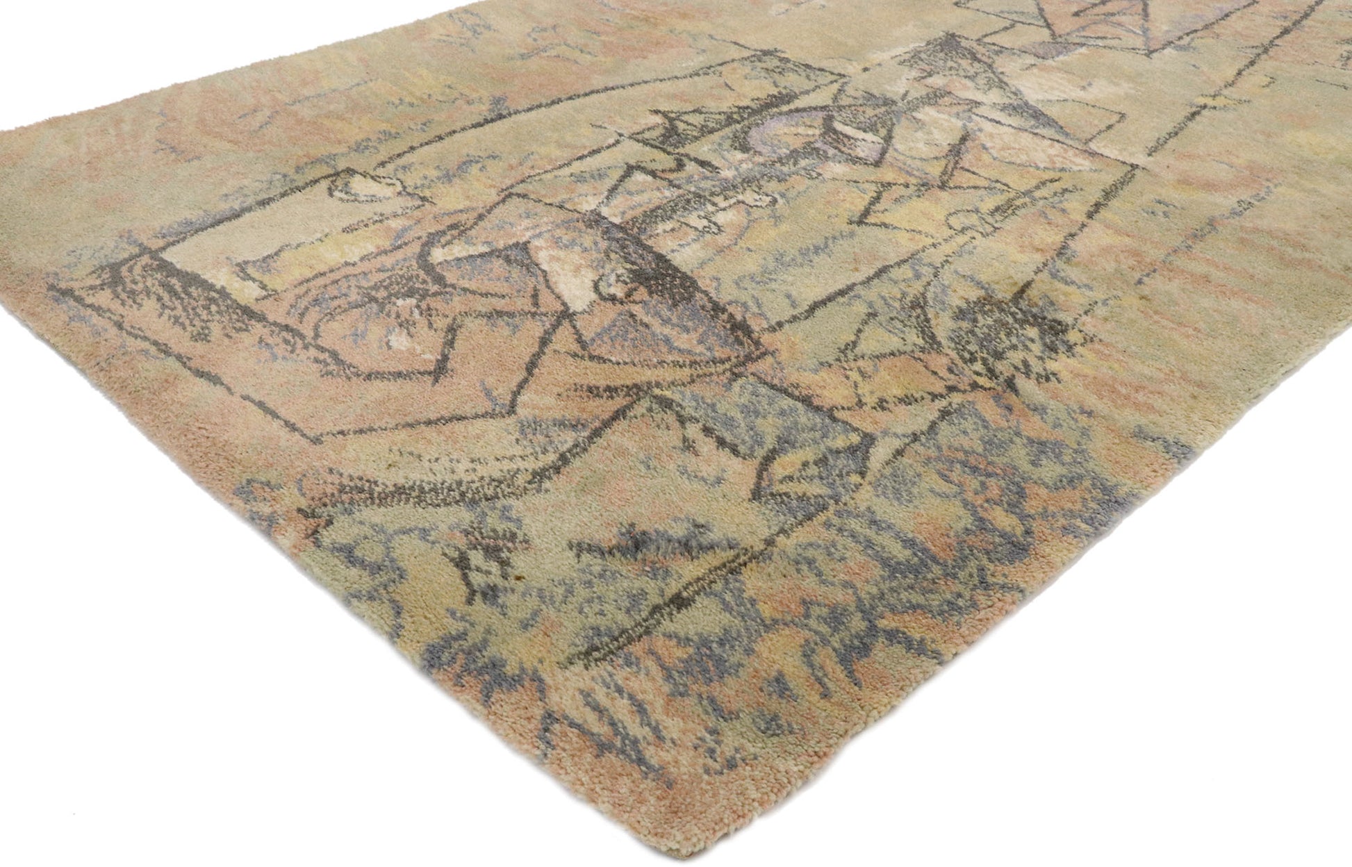 5 x 7 Vintage Scandinavian Ege Art Line Tapestry 77580