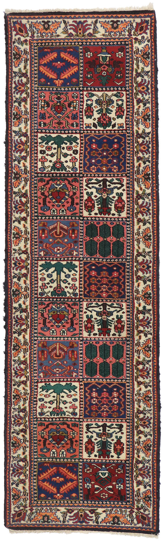 3 x 9 Vintage Persian Bakhtiari Rug 77595