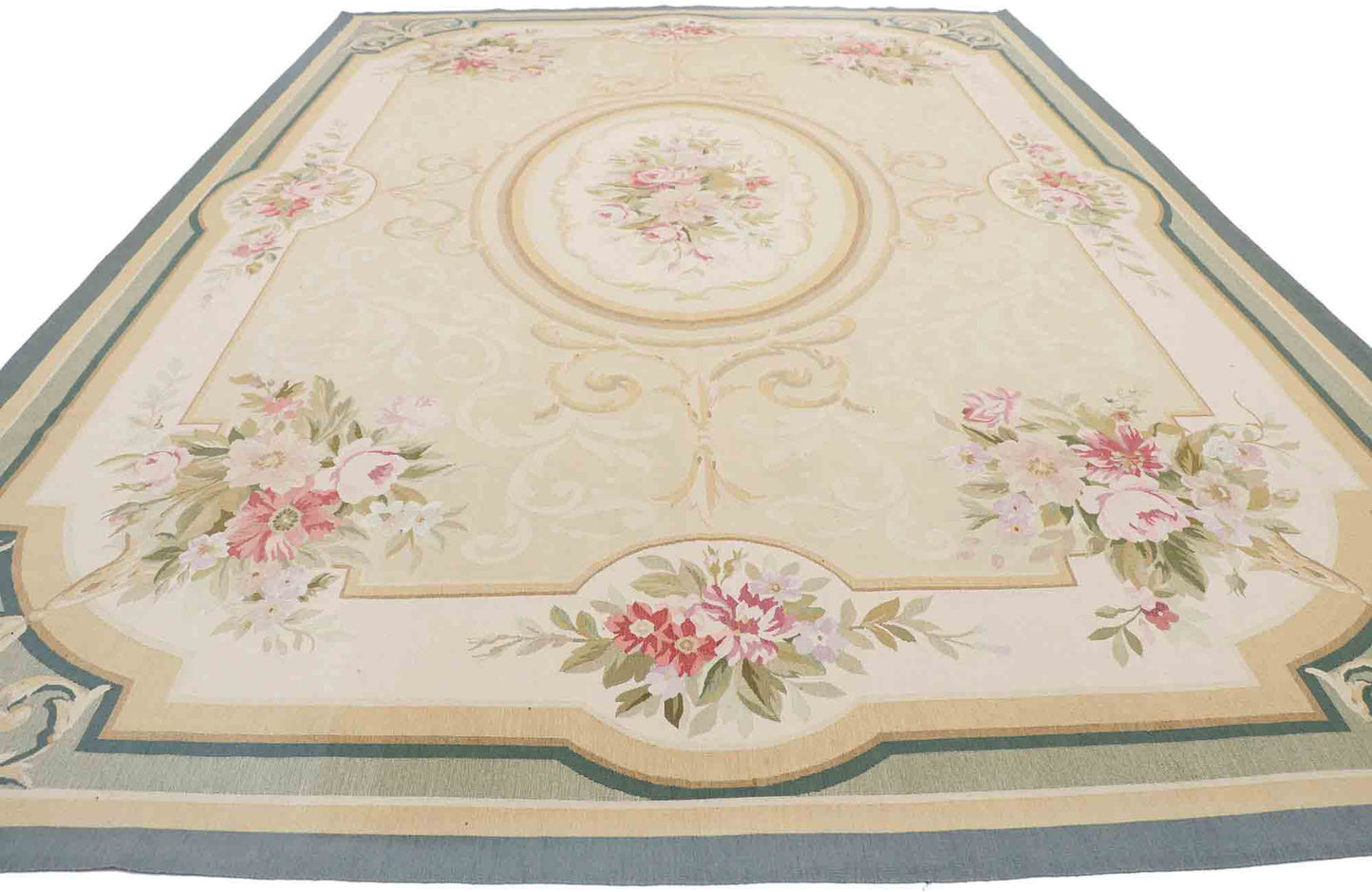 10 x 14 Vintage French Aubusson Rug 77610