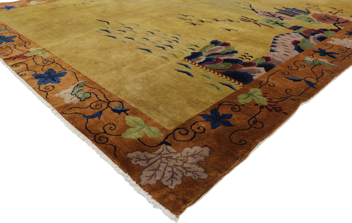 9 x 11 Antique Chinese Art Deco Rug 77625