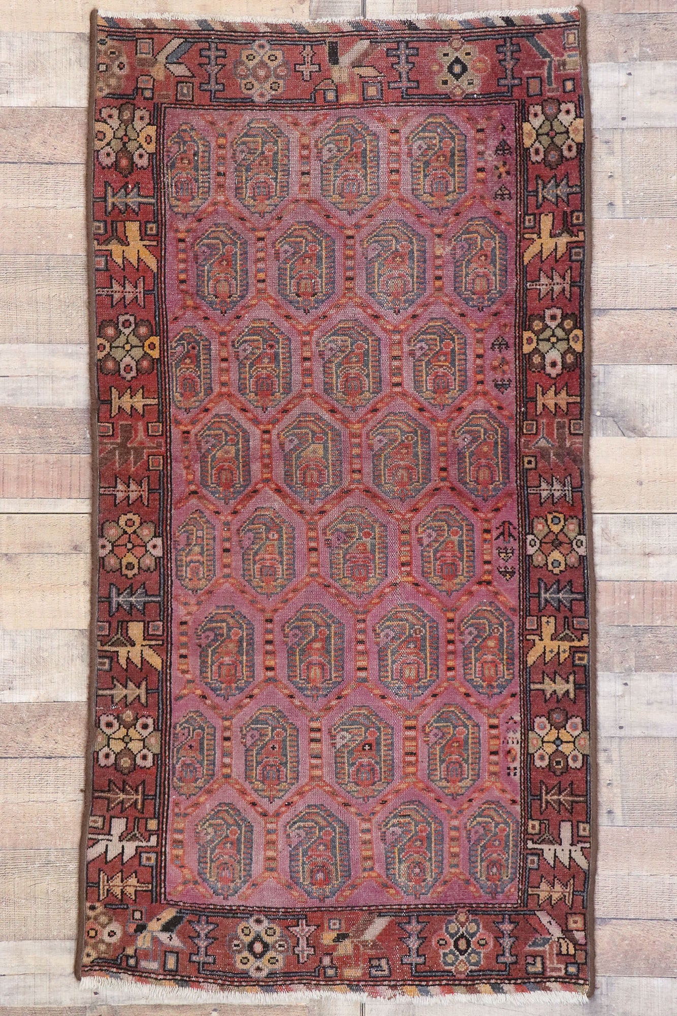 3 x 6 Antique Persian Malayer Rug 77635