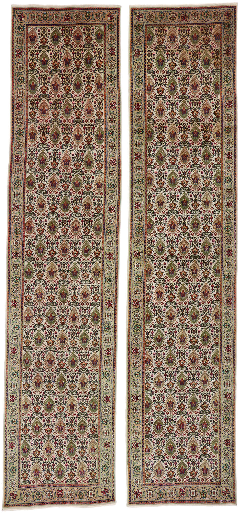 3 x 13 Antique Persian Tabriz Runner 77637
