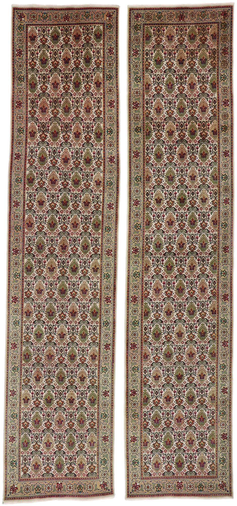 3 x 13 Antique Persian Tabriz Runner 77638