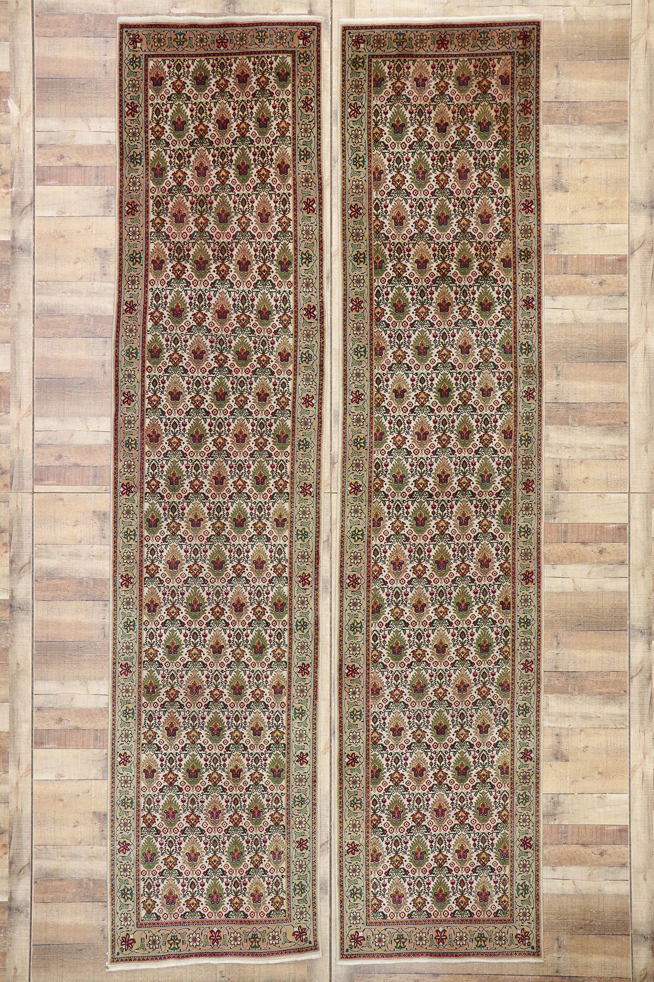 3 x 13 Antique Persian Tabriz Runner 77638