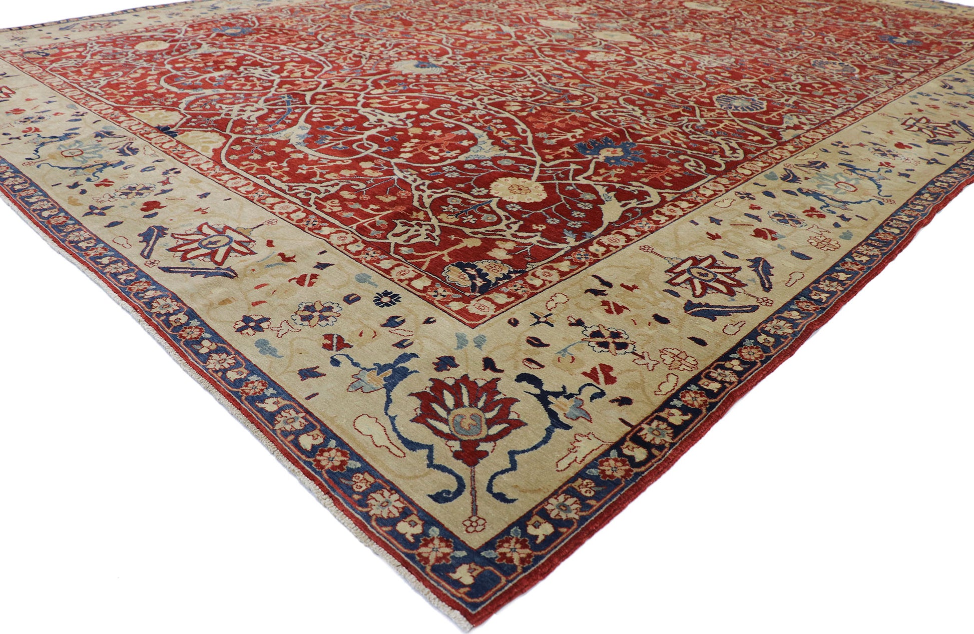 10 x 14 Vintage Indian Agra Rug 77643