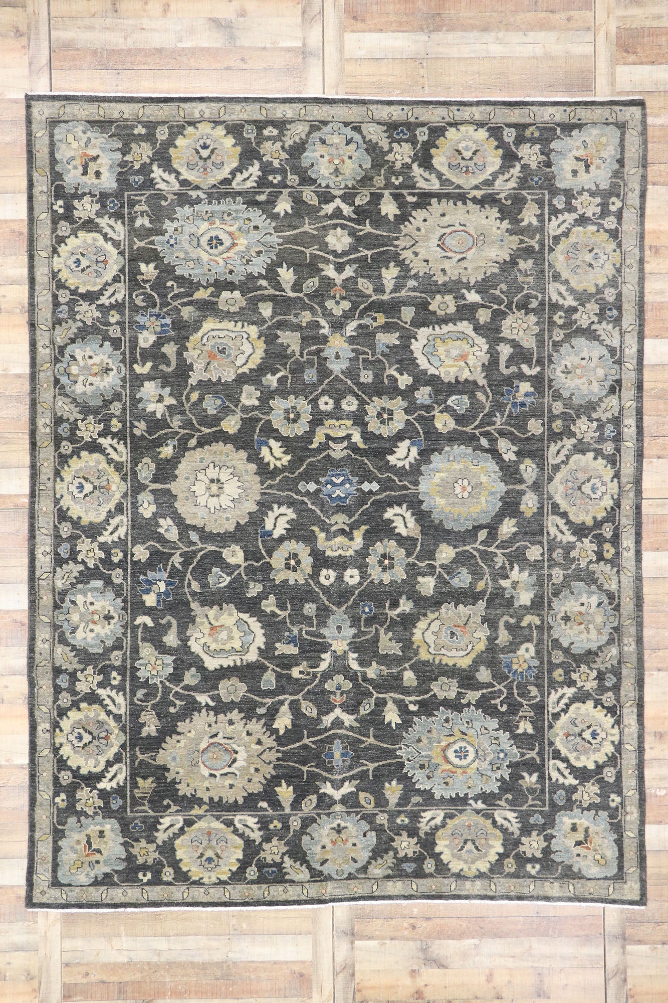 9 x 12 Contemporary Turkish Oushak Rug 77656