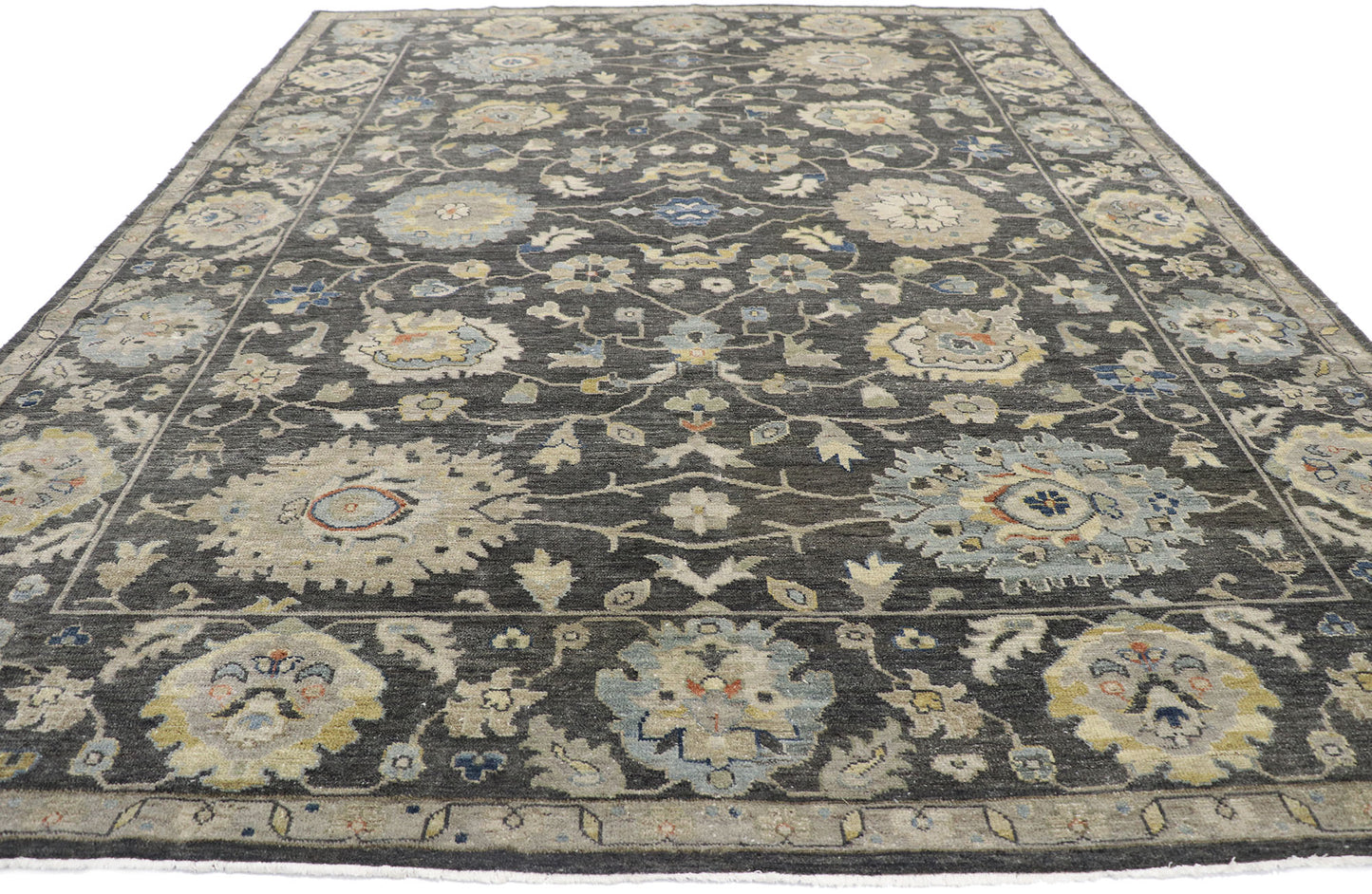 9 x 12 Contemporary Turkish Oushak Rug 77656