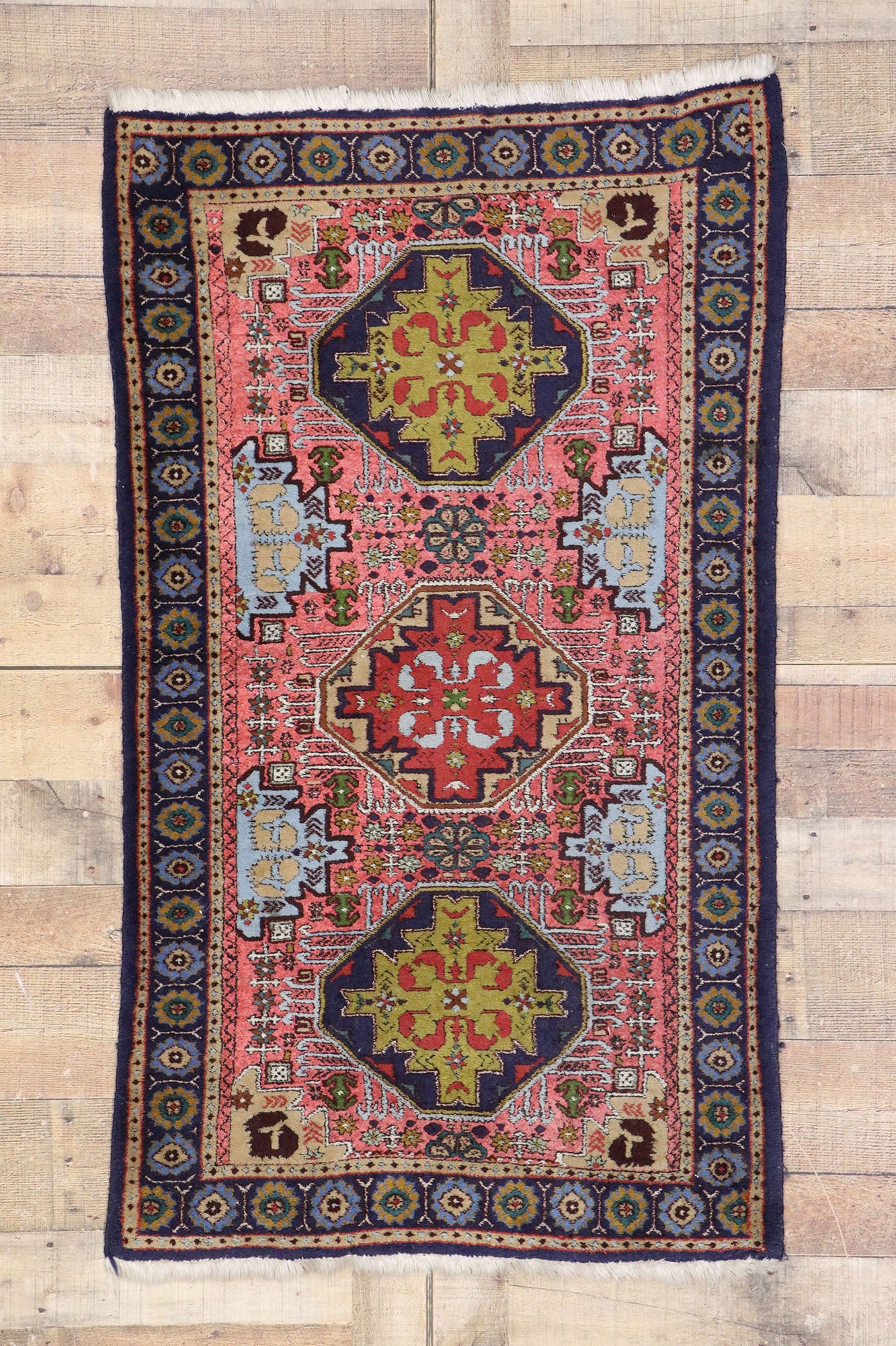 3 x 5 Vintage Persian Ardabil Rug 77657