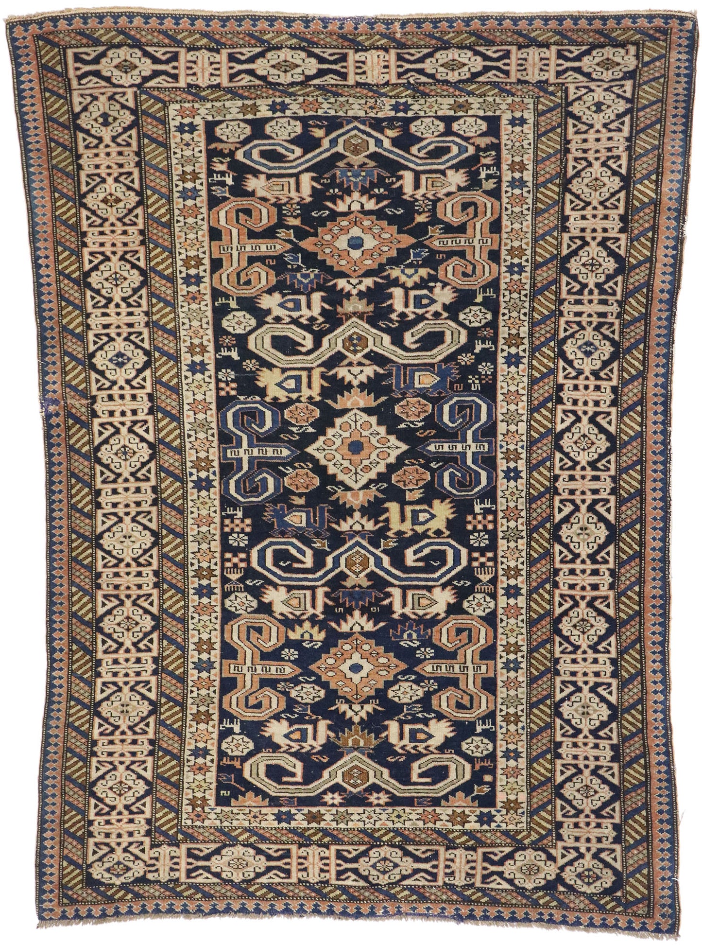 3 x 4 Antique Caucasian Shirvan Kuba Rug 77658