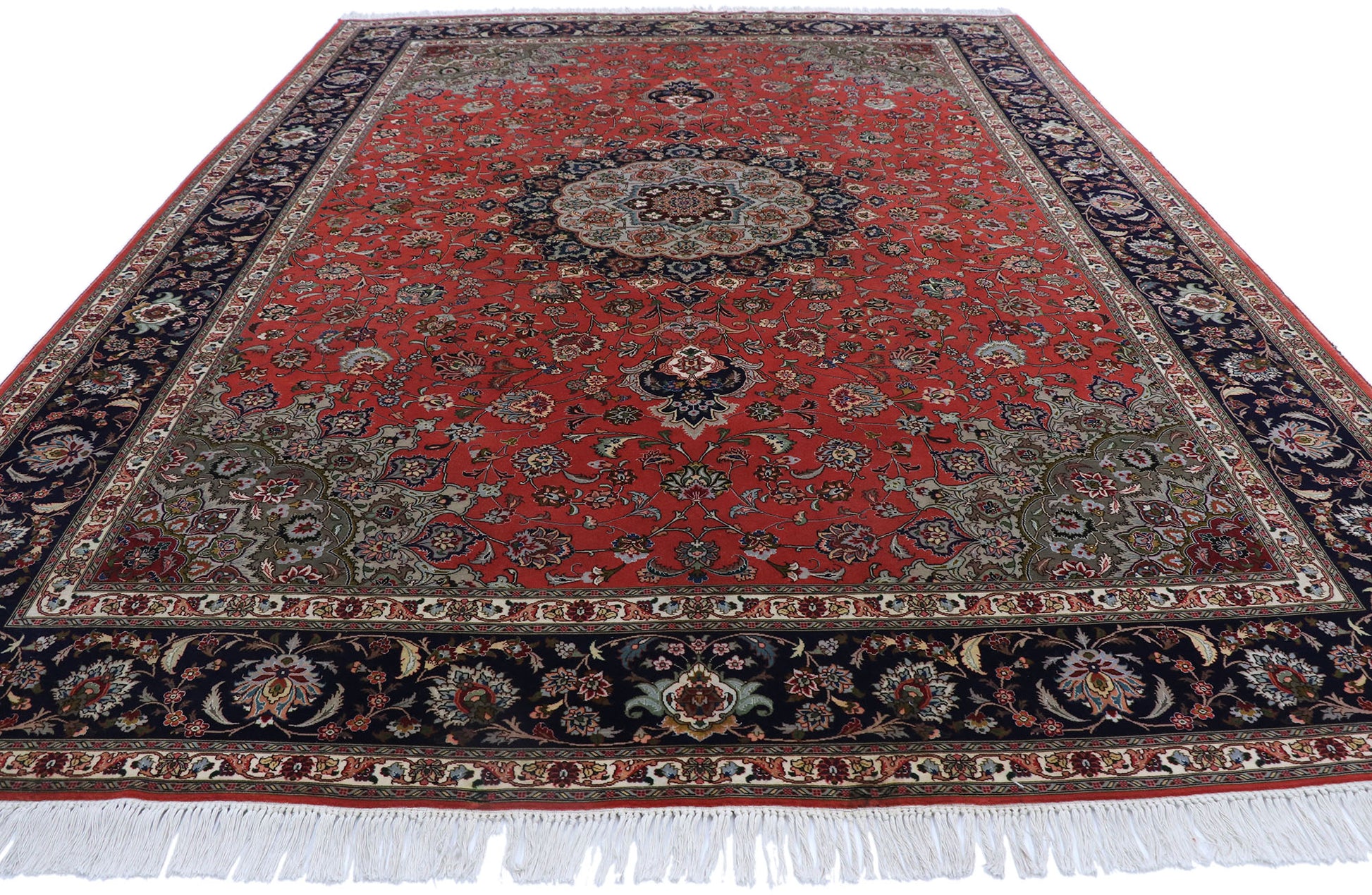 8 x 12 Vintage Persian Tabriz Rug 77730