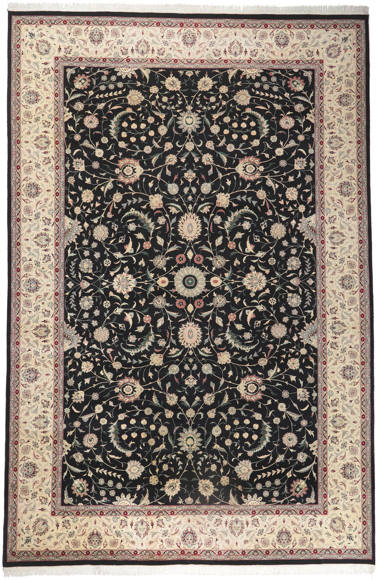12 x 18 Vintage Pakistani Tabriz Rug 77747