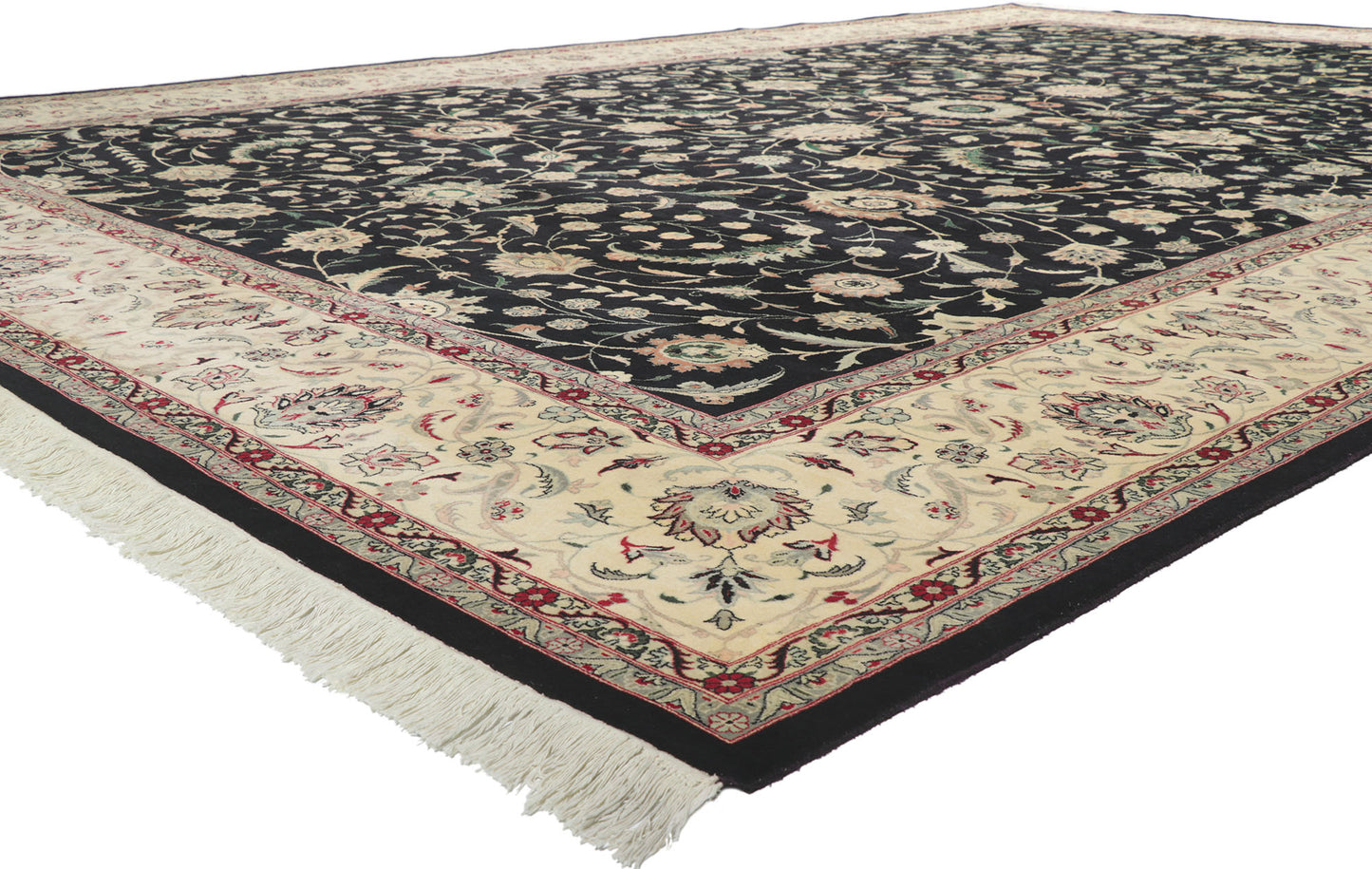 12 x 18 Vintage Pakistani Tabriz Rug 77747