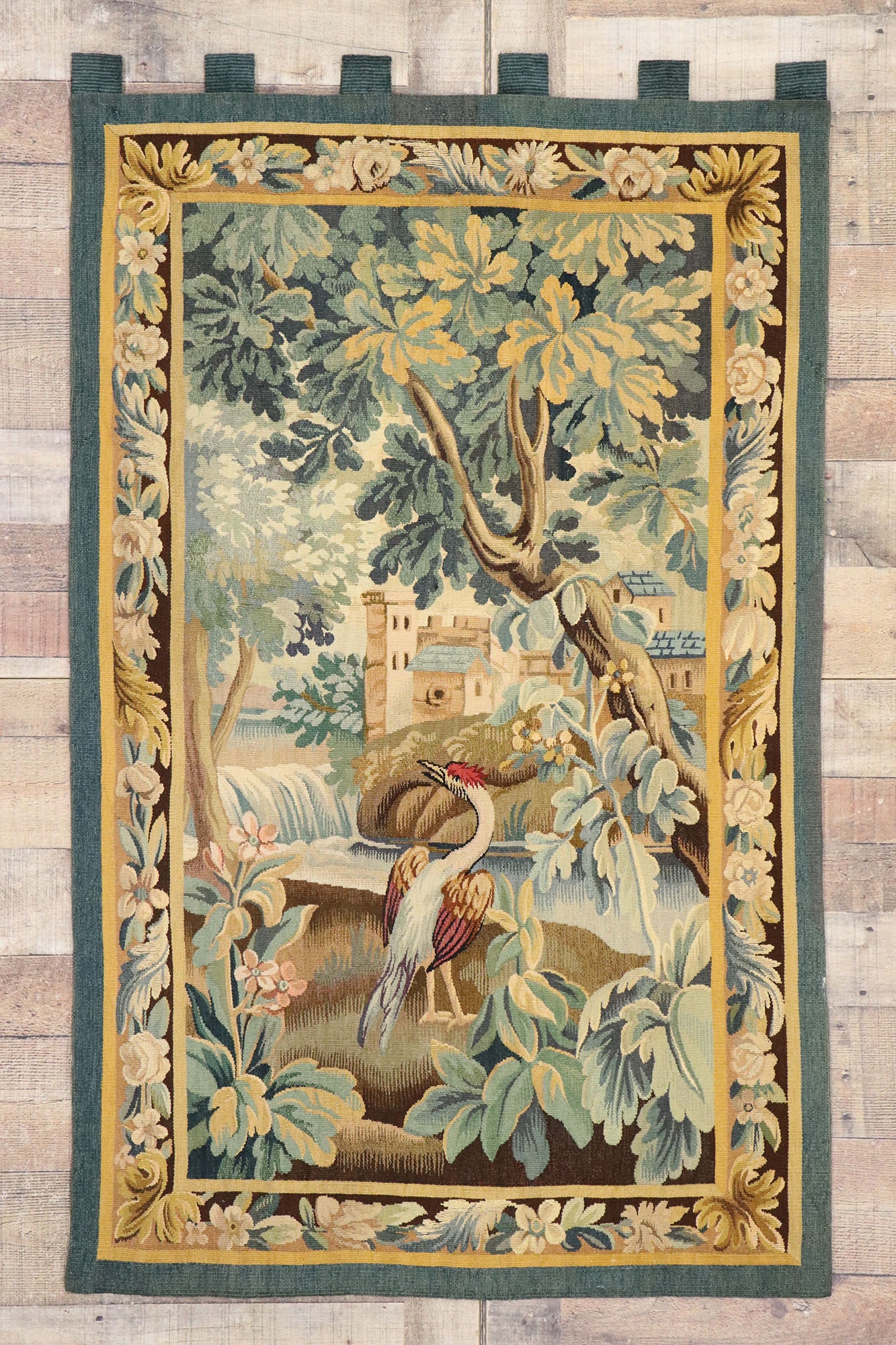 3 x 5 Antique French Verdure Tapestry 77764