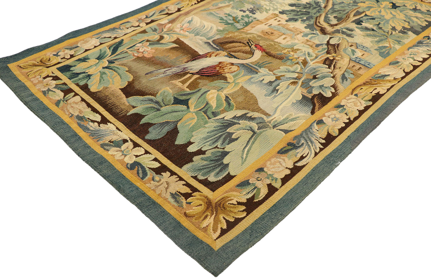 3 x 5 Antique French Verdure Tapestry 77764