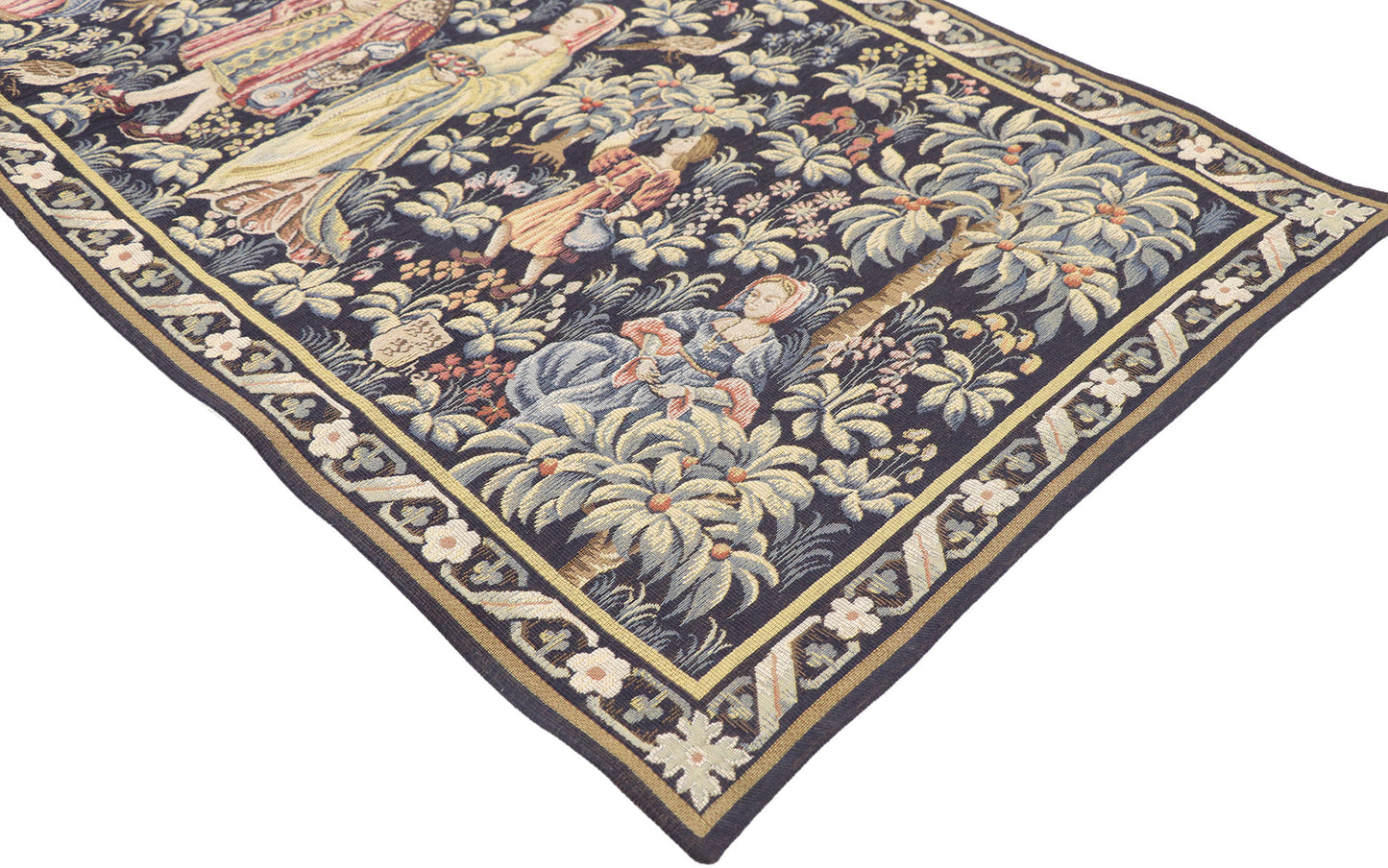 2 x 5 Vintage French Medieval Tapestry 77769