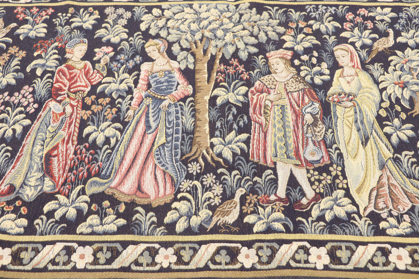 2 x 5 Vintage French Medieval Tapestry 77769