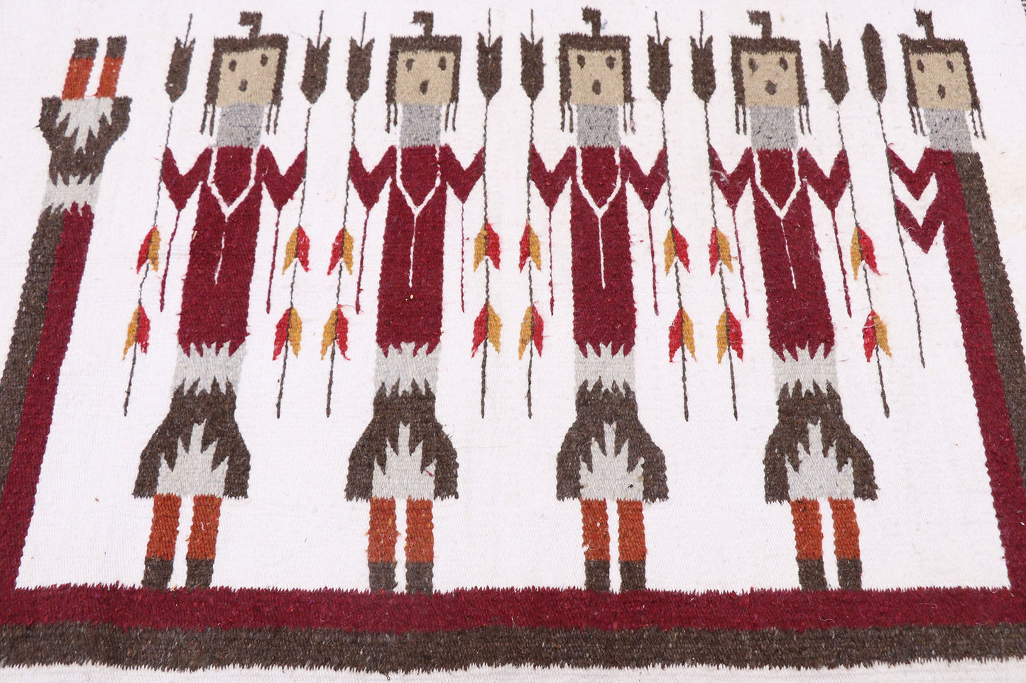 3 x 5 Vintage Yeibichai Navajo Rug 77771