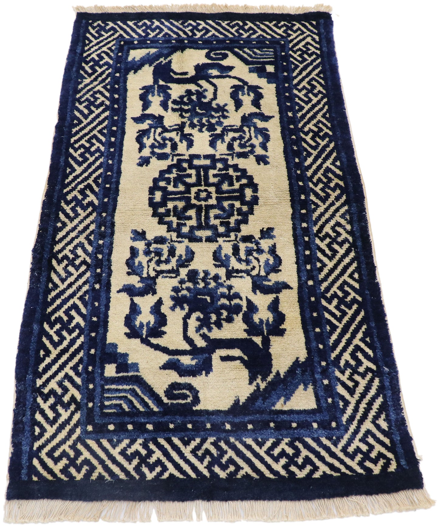 2 x 4 Antique Silk Chinese Peking Rug 77773