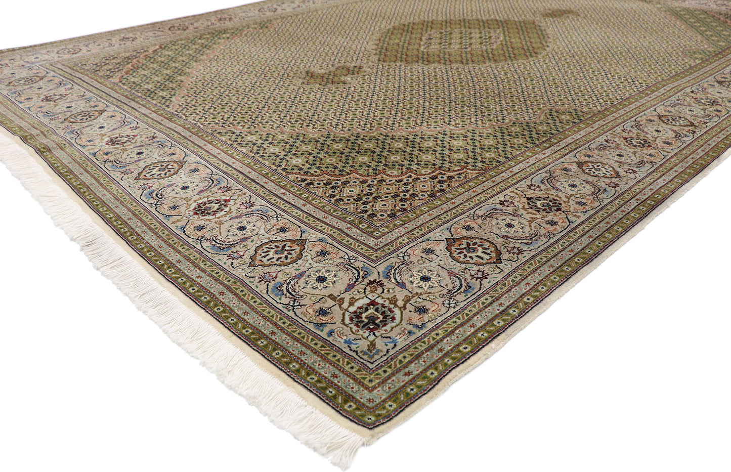 7 x 10 Vintage Persian Mahi Tabriz Rug 77792