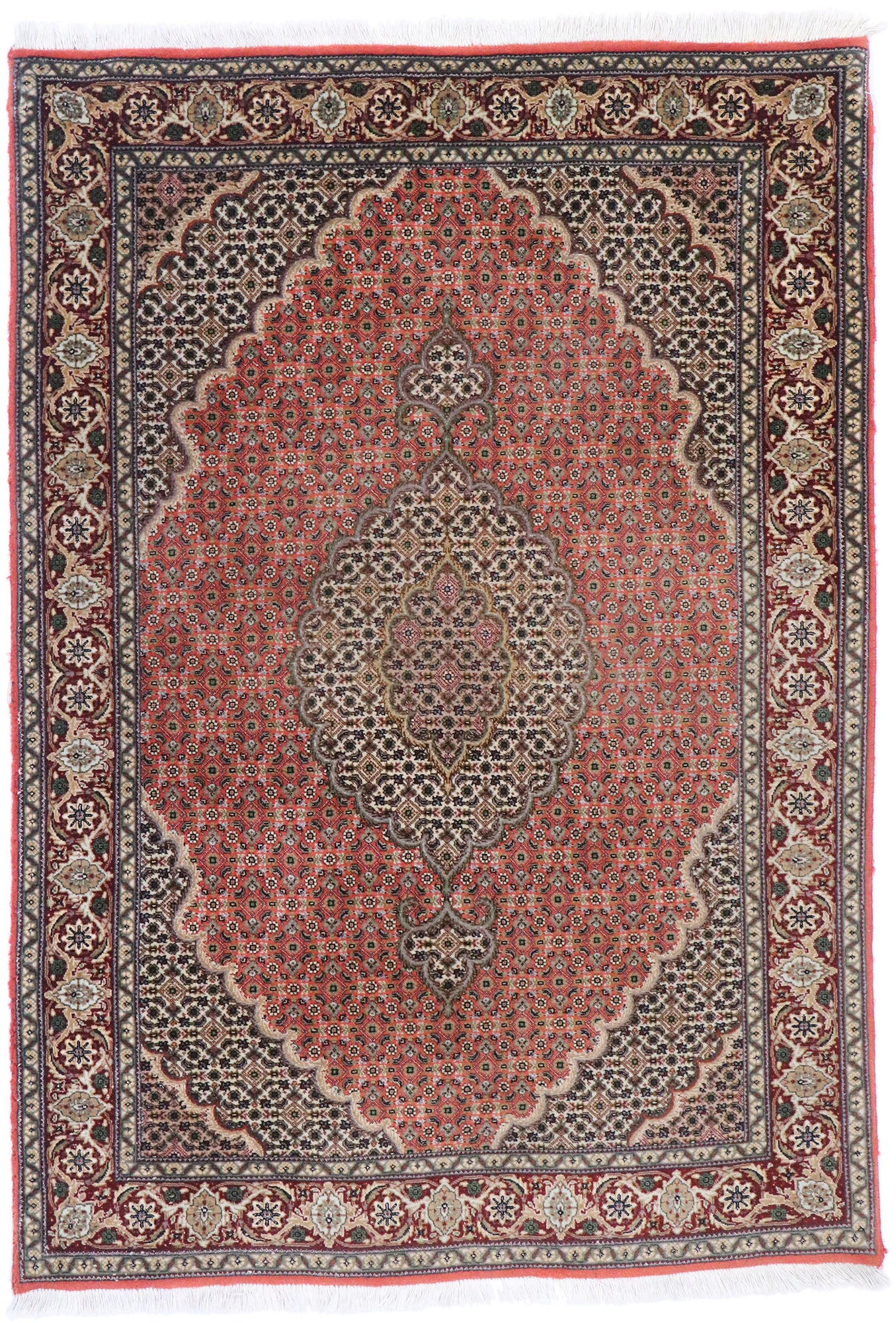 3 x 5 Vintage Persian Mahi Tabriz Rug 77794