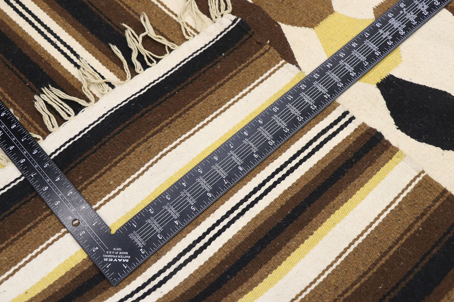 5 x 7 Vintage Mexican Serape Kilim Rug 77802